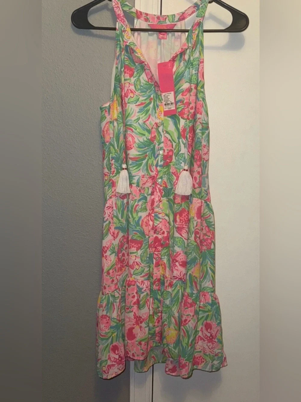 Lilly Pulitzer NWT$198 Carolane Dress Sz XS Resort White Pear